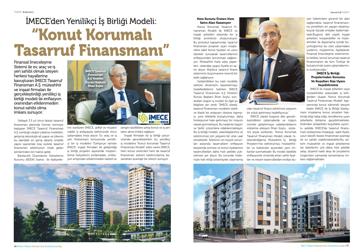 İMECE’den Yenilikçi İş Birliği Modeli: “Konut Korumalı Tasarruf Finansmanı”