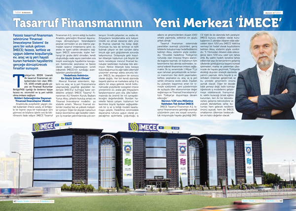Tasarruf Finansmanının Yeni Merkezi İMECE